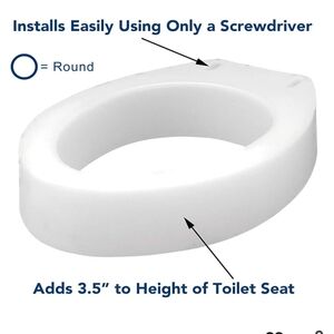 New! Carex toilet seat riser for standard round toilet